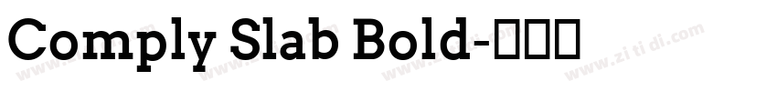 Comply Slab Bold字体转换